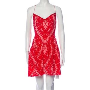 Rebecca Taylor Red Silk Mini Dress